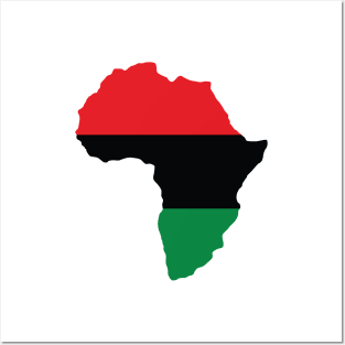 Red, Black & Green Africa Flag Posters and Art